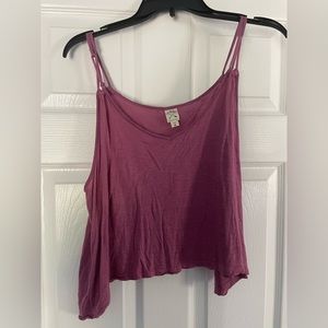 LA Hearts medium crop spaghetti strap